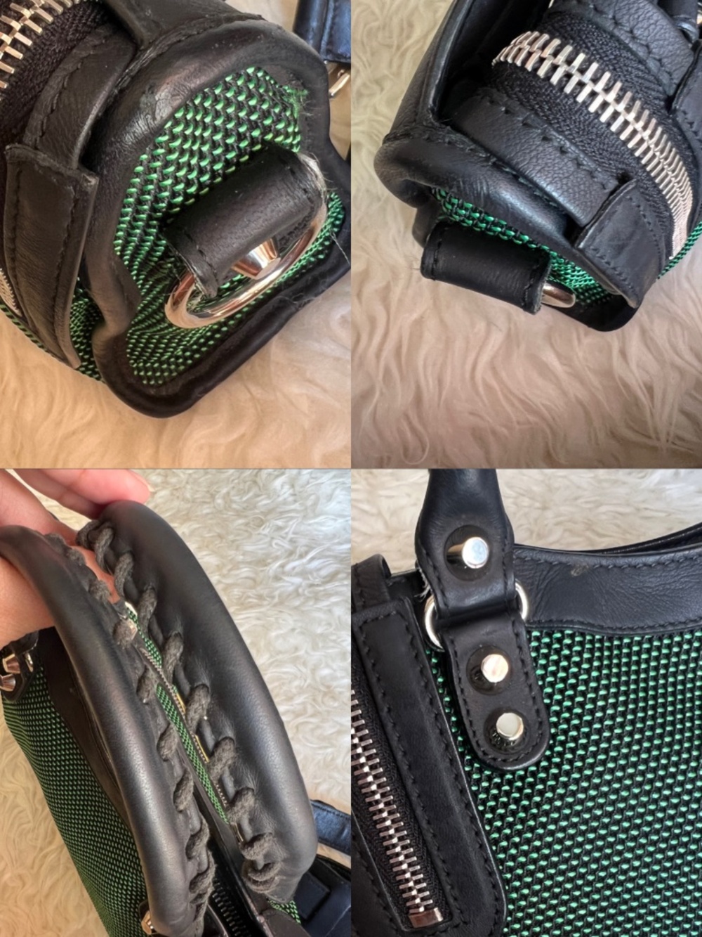 Balenciaga Tricolor Mesh Giant 12 Mini City SHW in Green/Vert Jade - Picture 5 of 15